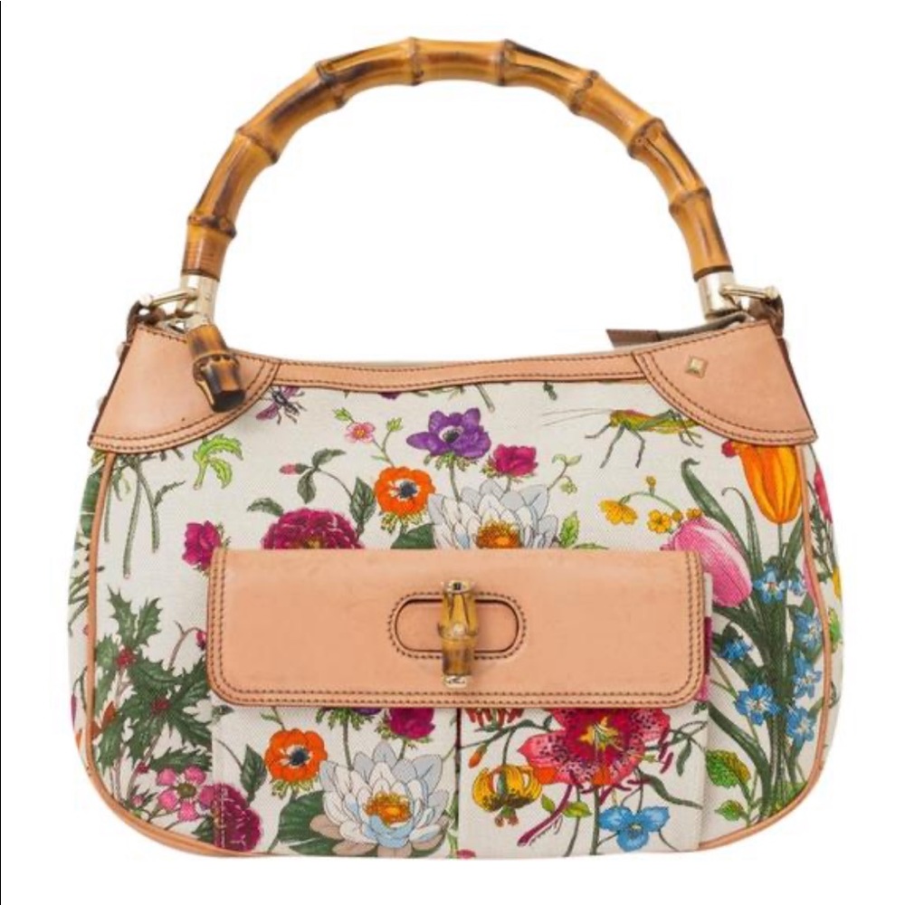 COPY - Gucci Flora Bamboo Handbag